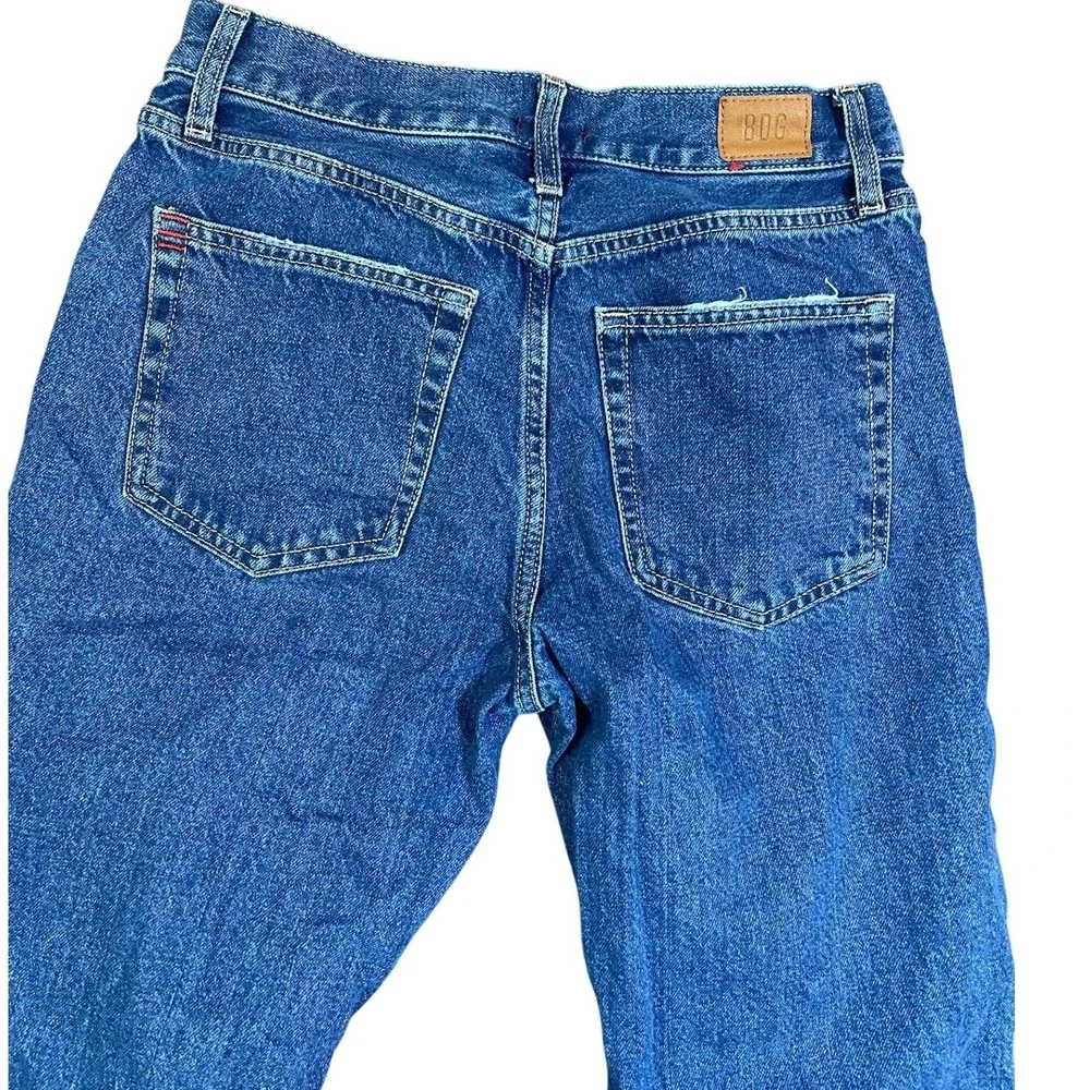 BDG Urban Outfitters High Rise Straight Leg Blue Jeans Raw Hem Size‎ 27